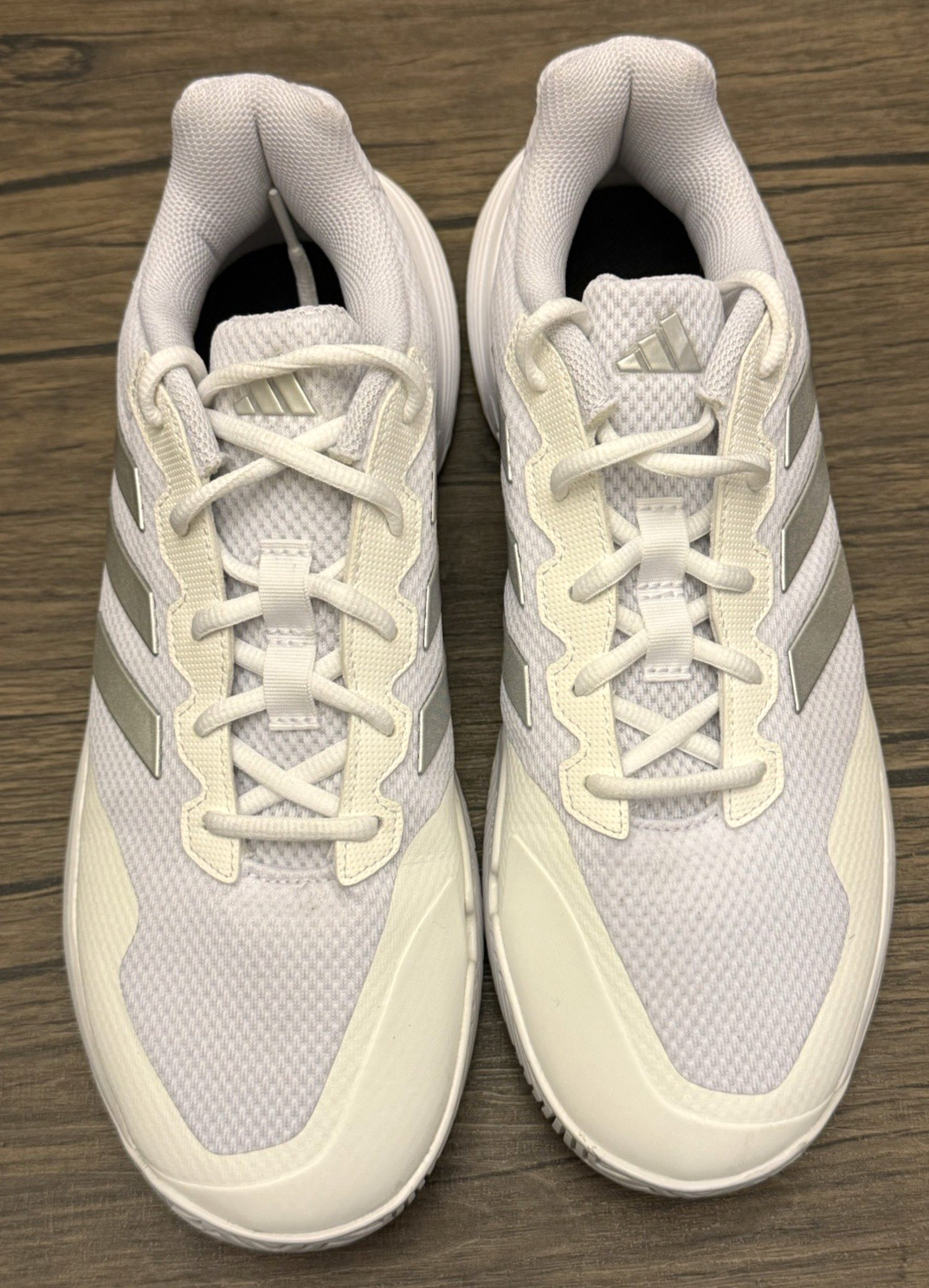 Adidas Women’s GameCourt 2 Sneaker, White/Silver Metallic/White, 10.5