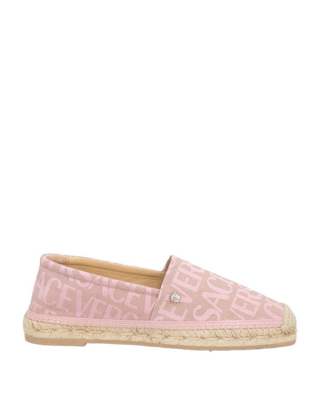 Versace Women’s Espadrilles Tes. Jacquard All Over Beige+Baby Pink New