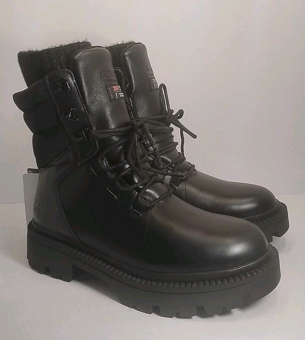 Ozark Trail Women’s Lace Up Black Winter Combat Boots -20F Temp Rated NWT Size 9