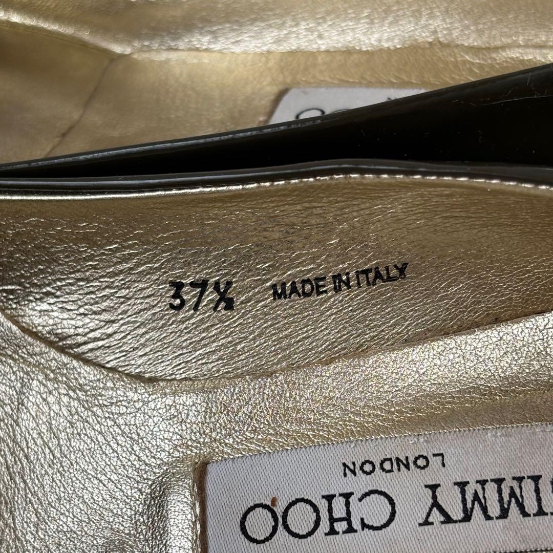 Good Condition Jimmy Choo Patent Leather Pumps Smoke 37.5 with Box