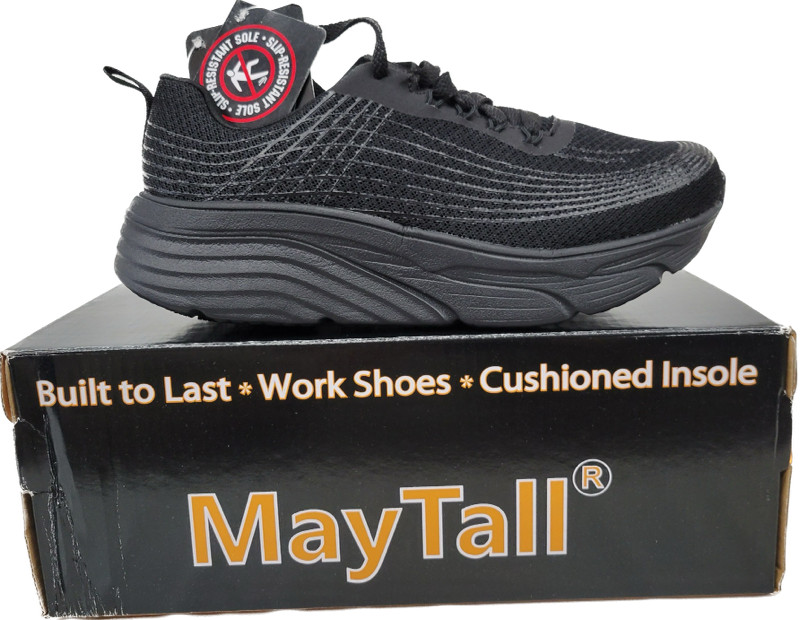 Comfort Women’s Comp Toe Shoes Work Black Safety Toe Slip Resistant MayTall 2603