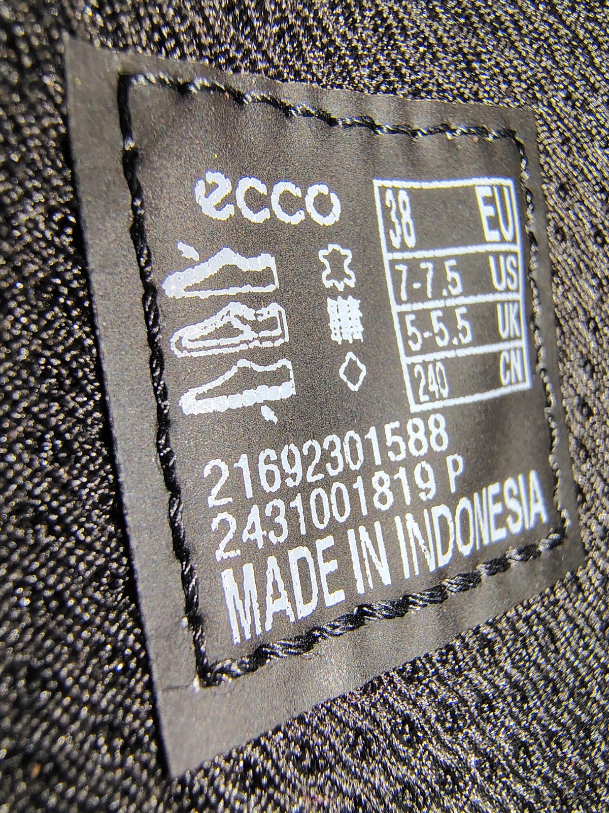 ECCO Touch 15 Lace Up Leather Ankle Booties Oxford Boots US Women 7-7.5 EU38 NEW