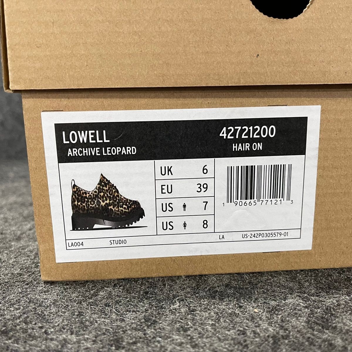 DR.MARTENS Lowell Moc Toe Shoes Unisex Size M7/W8 Archive Leopard