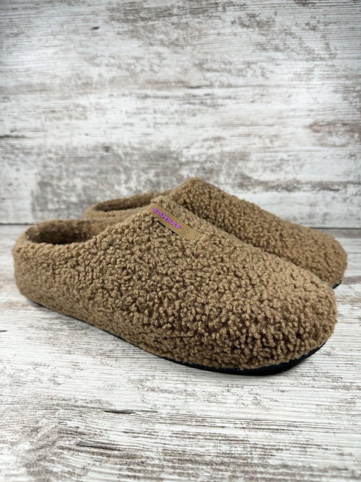 Women’s Bombas Sunday Slipper Brown Sherpa Sz 11 EUC!