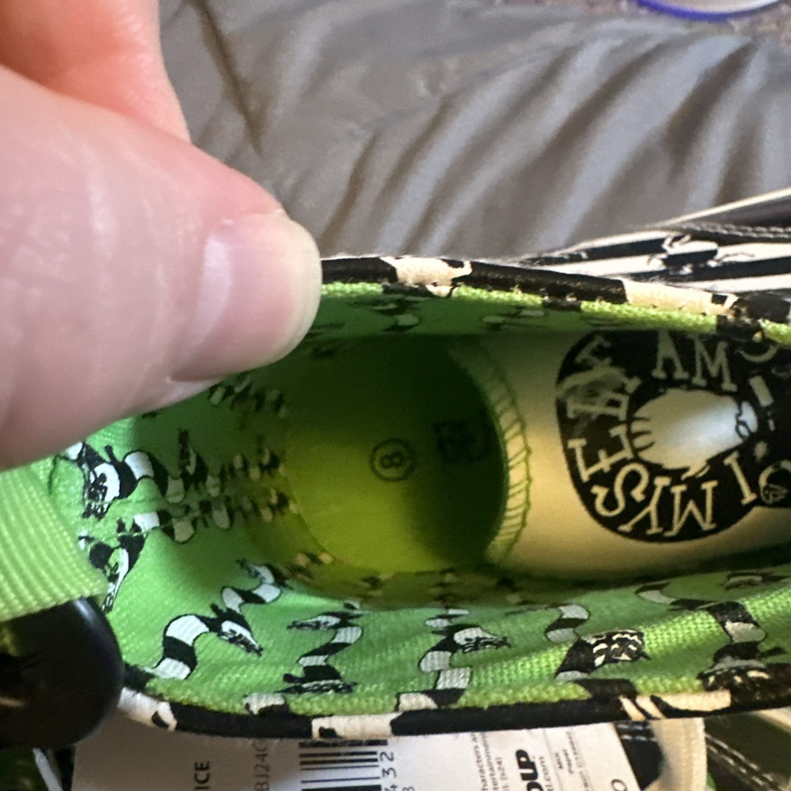 Beetlejuice Glow-In-The Dark Shoes Womens Size 8 High-top Sneakers View Last Pic