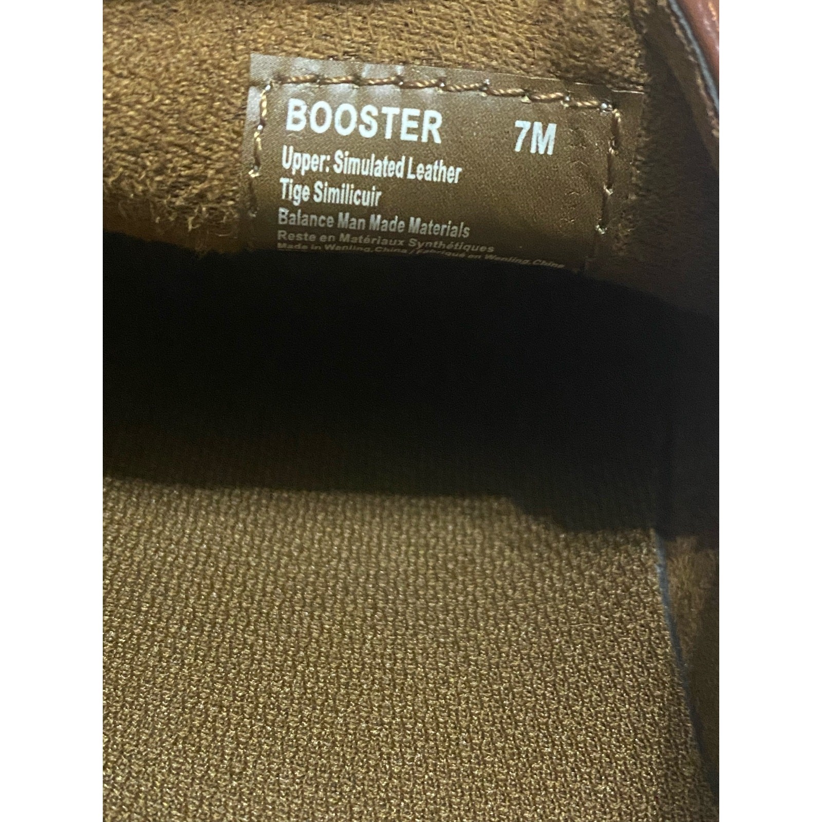 Deer Stags Driving Loafers Synthetic Leather Brown Size 7M