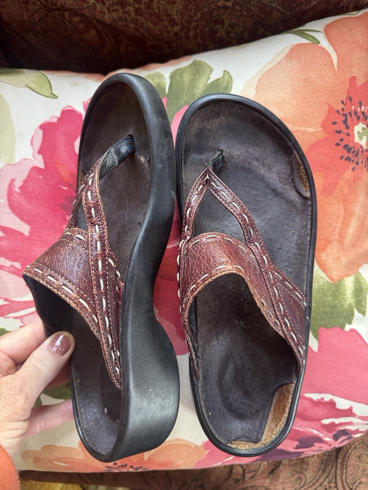 Birkenstock Tatami Leather sandal slides burgundy maroon wine black womens 38