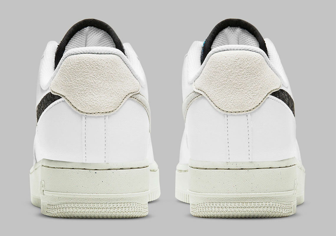 Women Nike Air Force 1 Low Recycled Wool White Bone Grey Black DA6682-100 sz 9.5