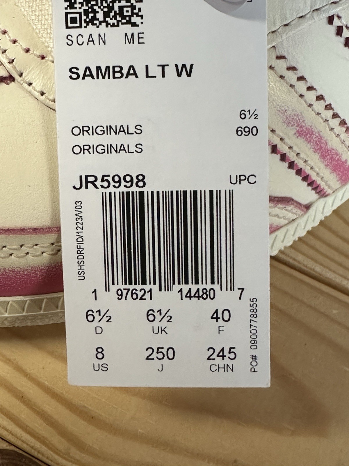 Adidas Samba LT Color Fade Pack – Cream Shock Pink JR5998 Women’s Size 8