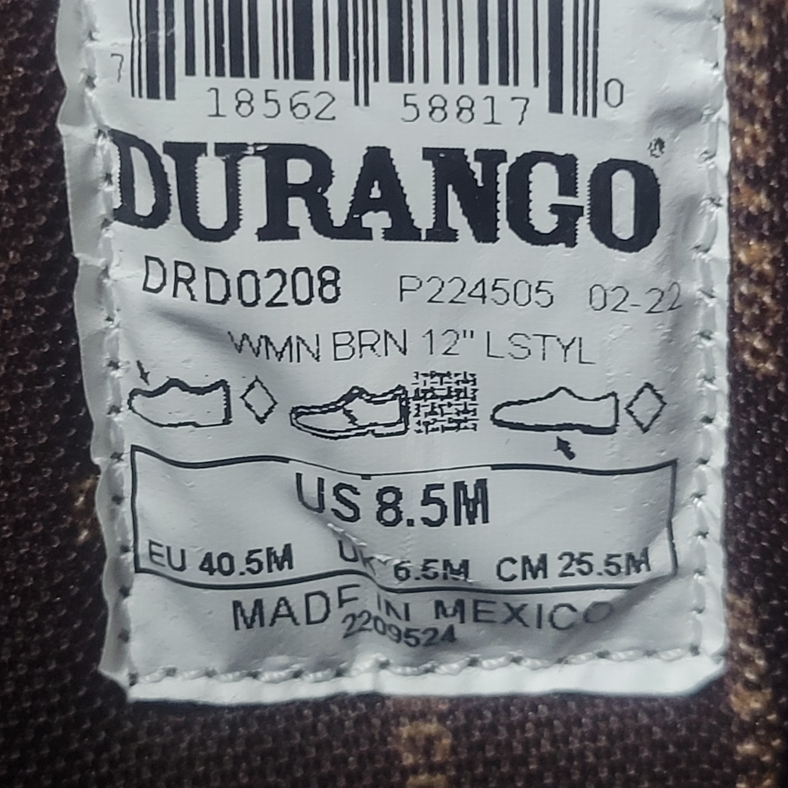 Durango 12″ American Flag Buckle Western Boot Tan Women Size 8.5M