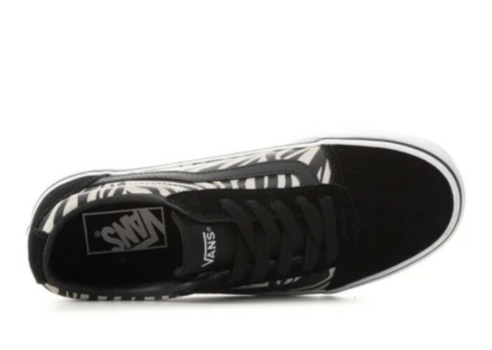 New Adorable Vans Ward Women’s Skate Shoes, Size: 6, Metallic Glittery Zebra