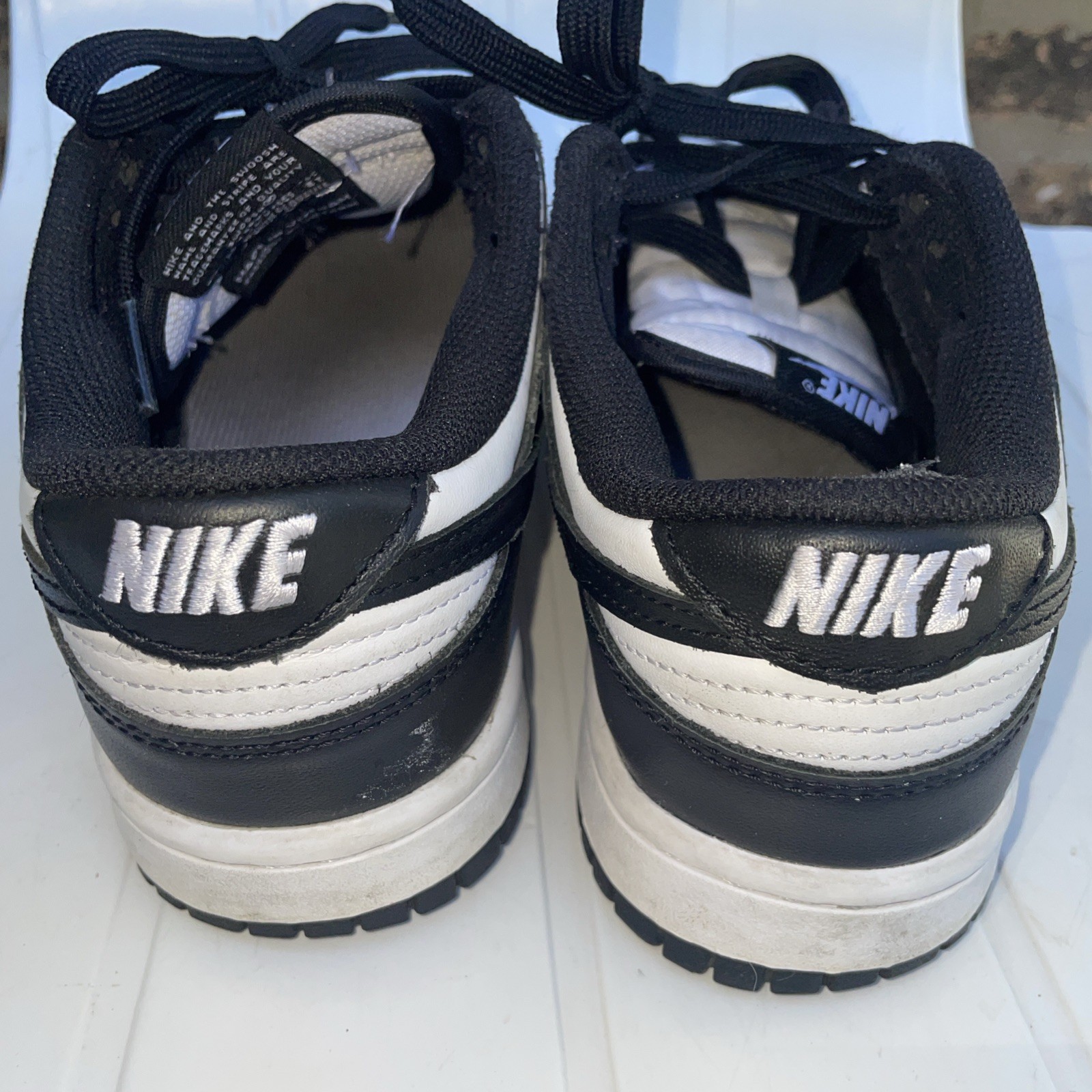 Nike Dunks Low Panda Black and White Women Size 7 Used