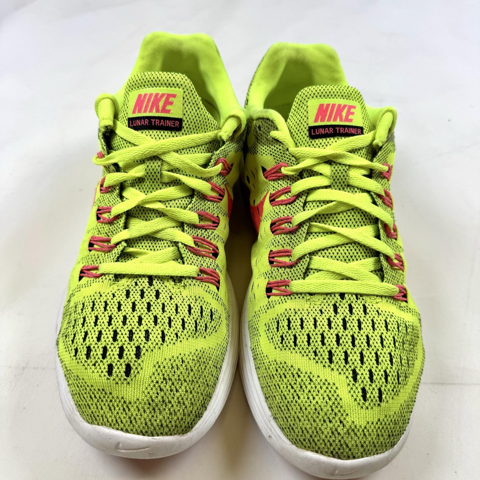Nike Lunar Trainer Womens 8 Volt Yellow Hyper Pink Running Shoes 705462-700