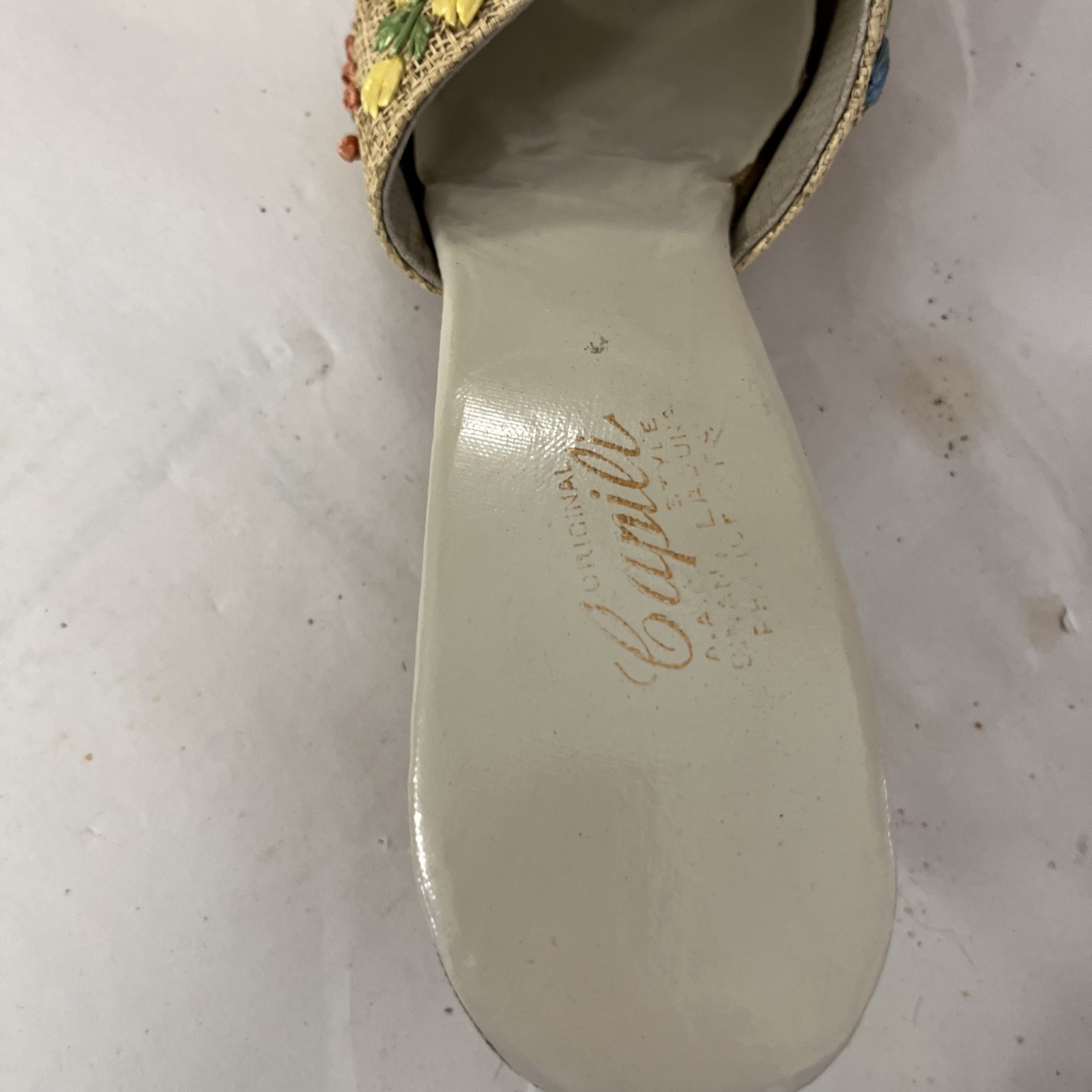 Vintage Capili Original Floral Mule Sandals. Philippines