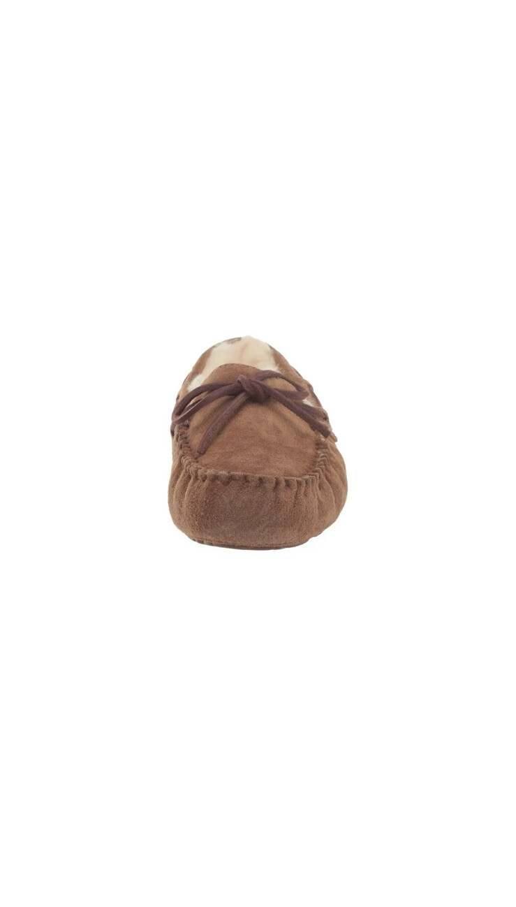 UGG DAKOTA MOCCASINS CHESTNUT FULLY LINED SHEARLING FUR SLIPPERS US 7/UK 5