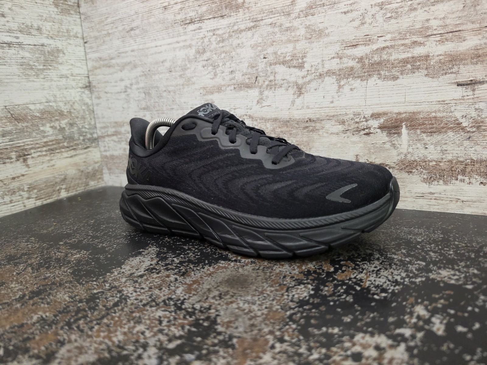 Womens Hoka One One Arahi 6 Running Shoes Sz 10.5 Used Black Mesh