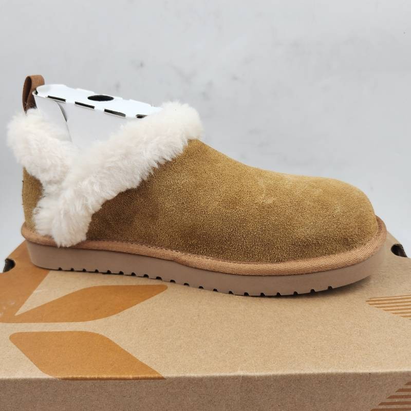 Koolaburra by Ugg Advay Cozy Boots Women’s 6US Chestnut Faux Fur Trim Slip-On