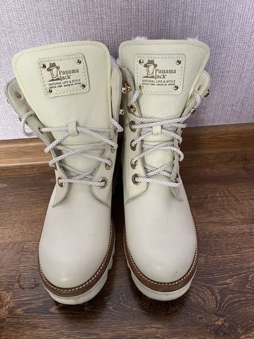 women panama jack boots white leather 40