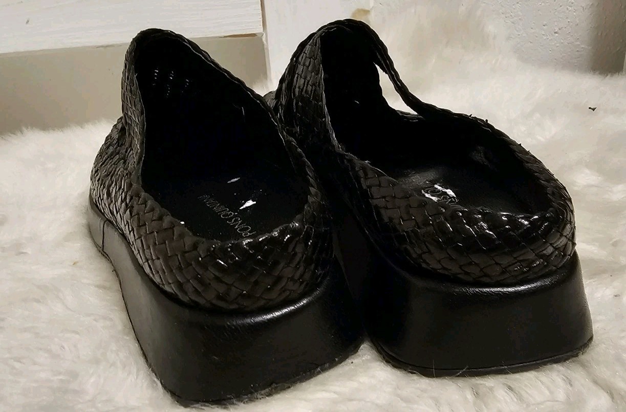 Pons Quintana Sabot size 37 genuine leather sandals Nero handmade new unworn
