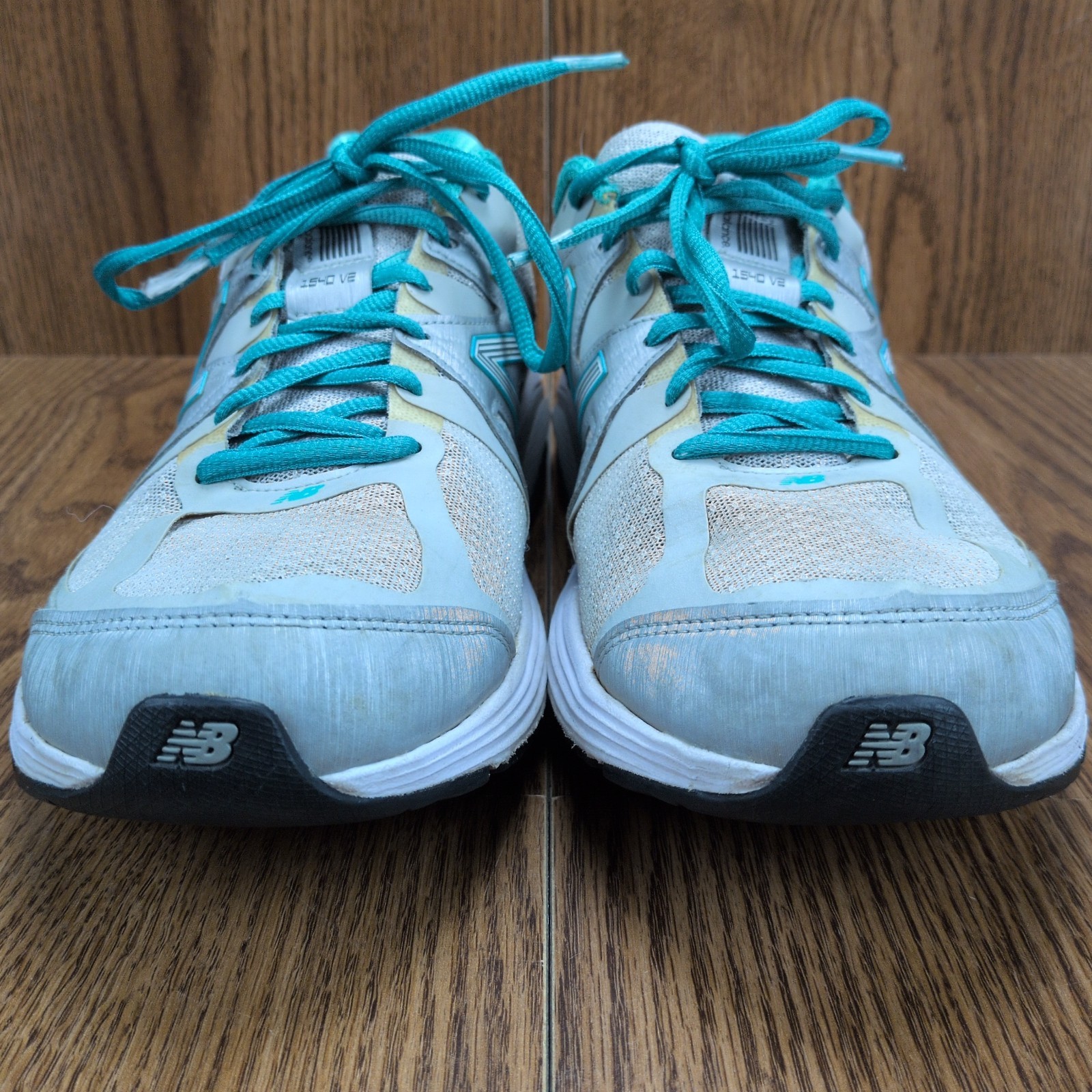 New Balance 1540 v2 Sneakers Womens Size 13 Gray Teal Trim W1540SG2 Used Running