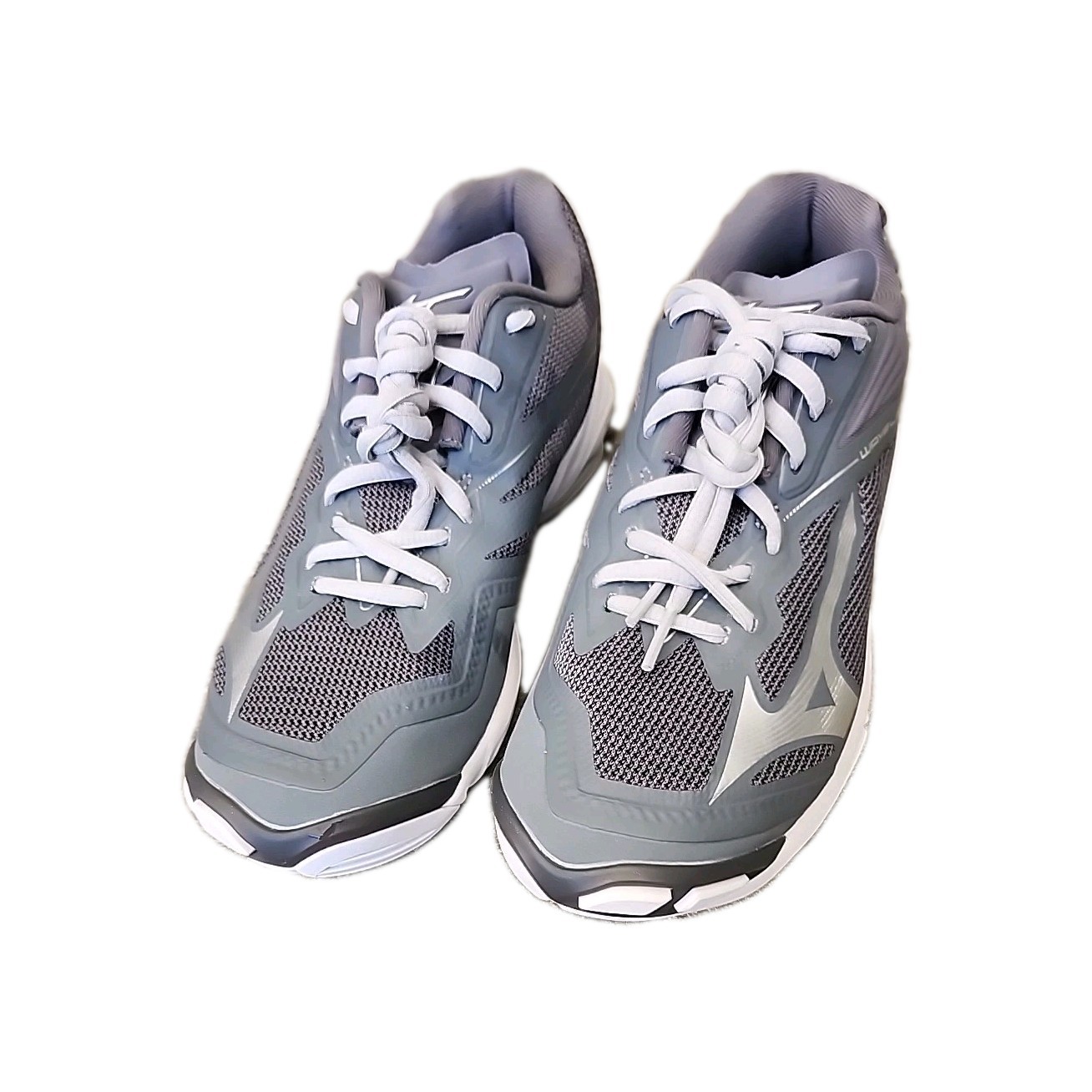 New Mizuno Wave Lightning Z6 Volleyball Shoes Sneaker Gray/White Wo’s Sz 8 $140