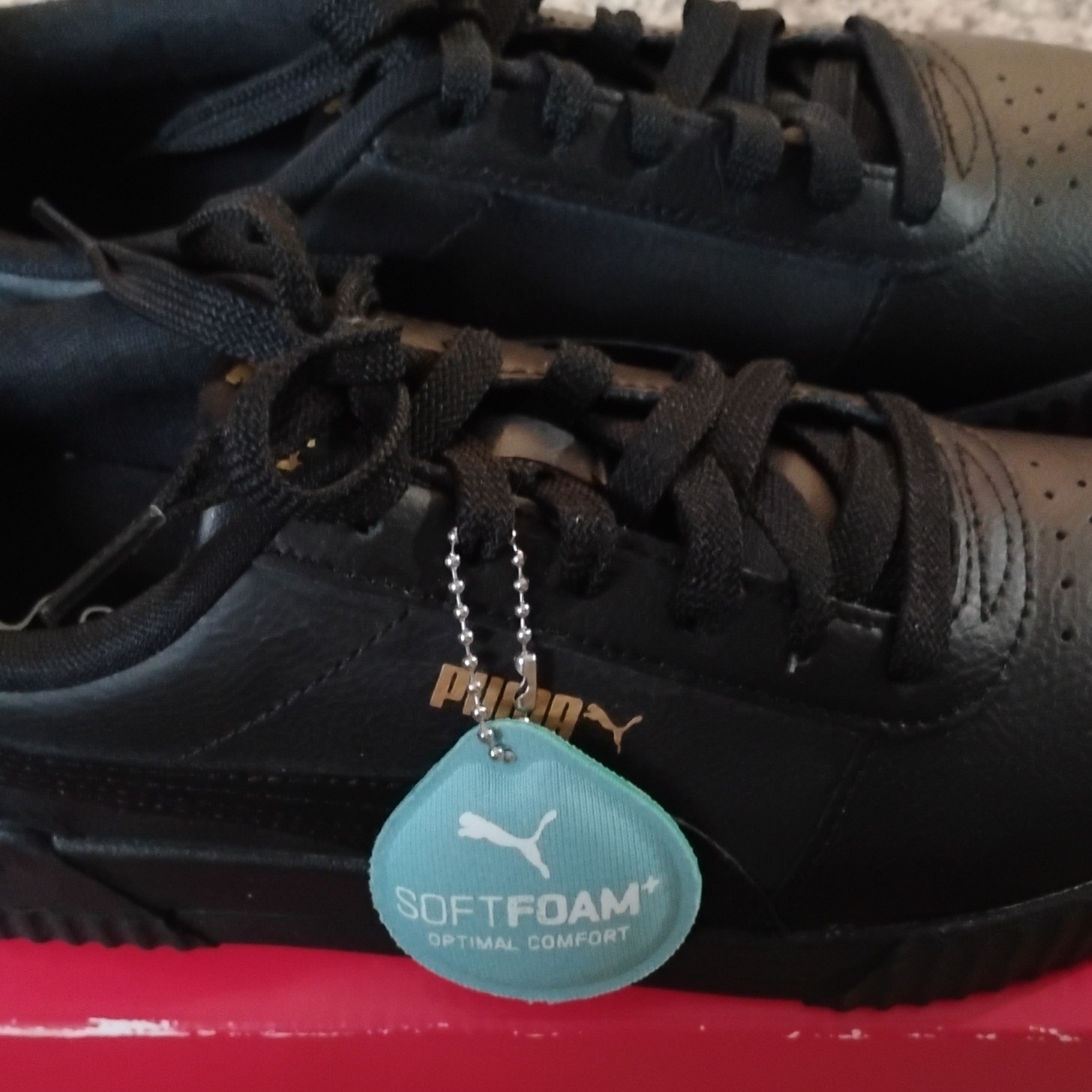 PUMA SoftFoam+ Women’s Black Leather Sneakers US 8.5 EU 39 370325-08