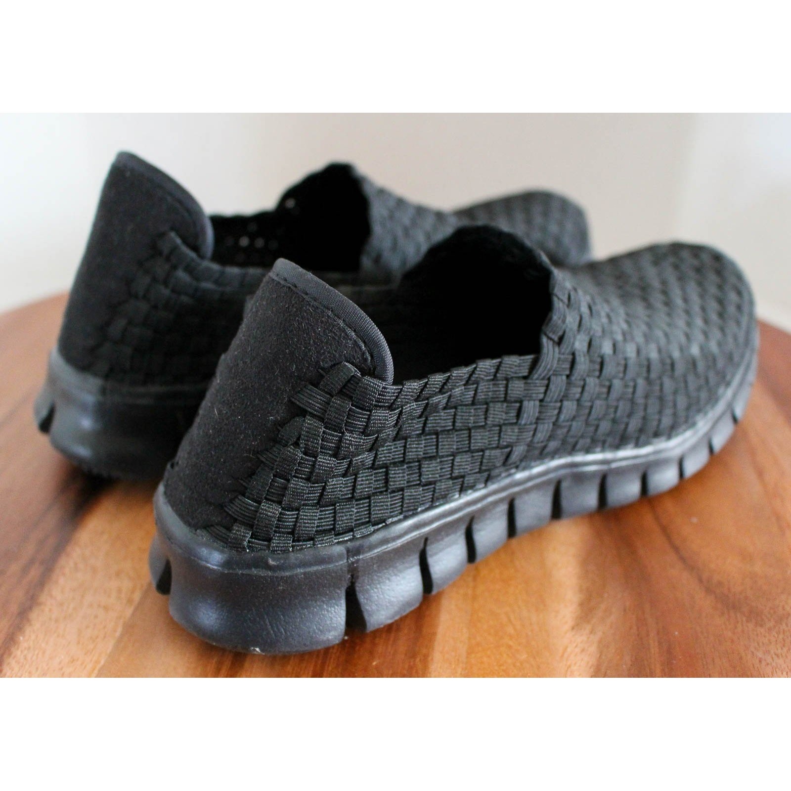 Corkys Shoes Size 7 Black Slip On Elastic Weave Comfort Sneaker Shoes Joann