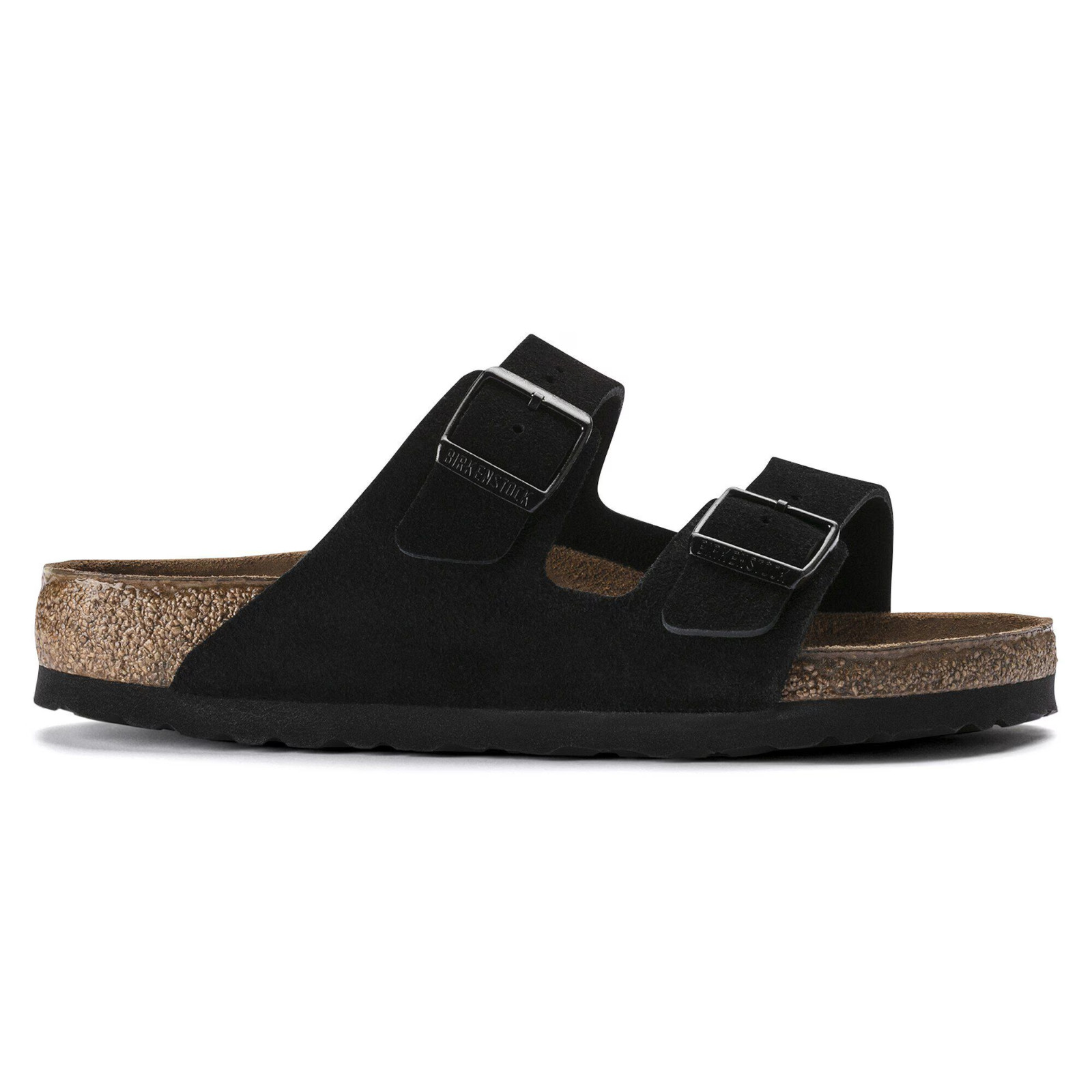 Birkenstock Arizona Soft Footbed Suede Leather Sandals Mink Mocha Taupe Black
