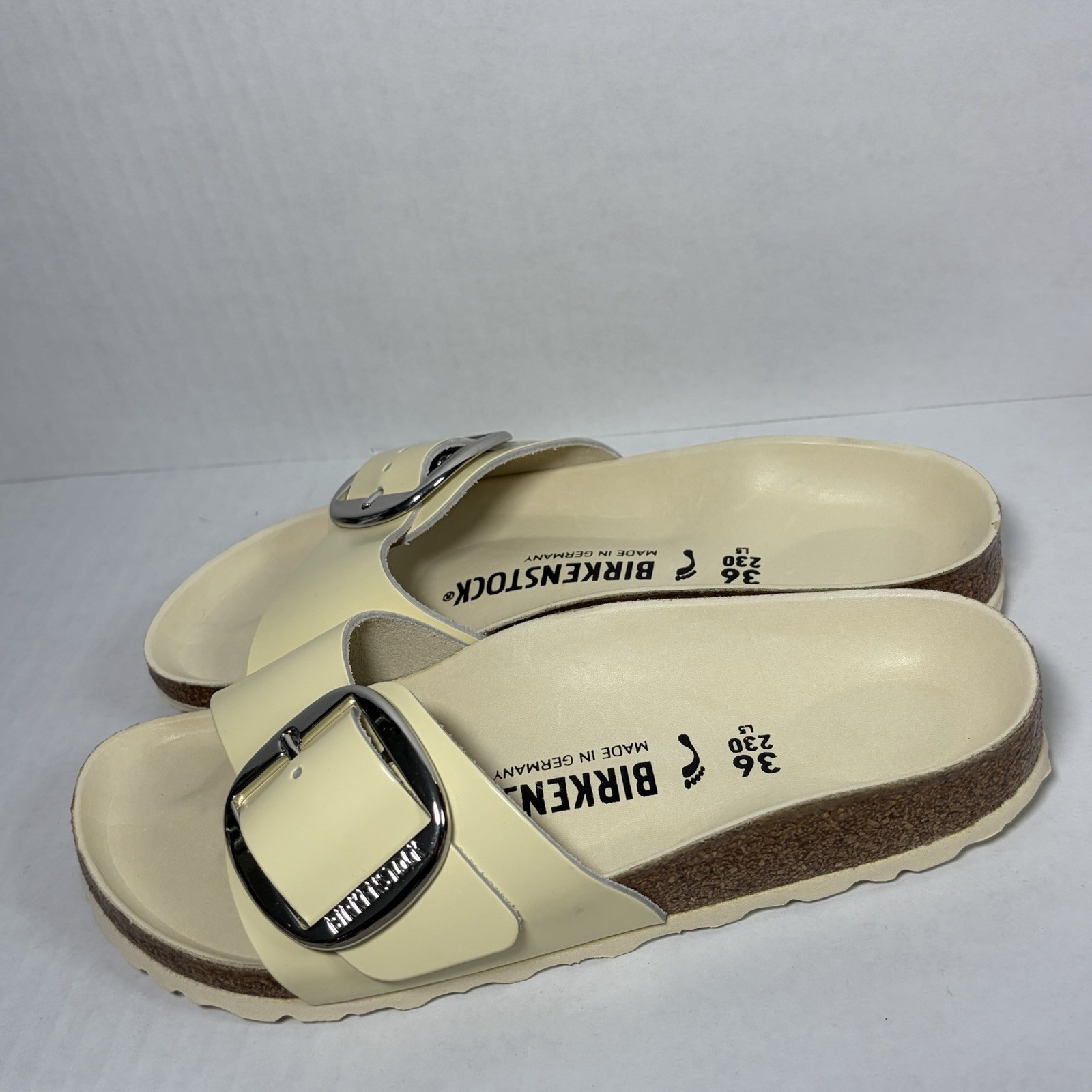 Birkenstock Madrid Big Buckle Leather Patent 36 Shine