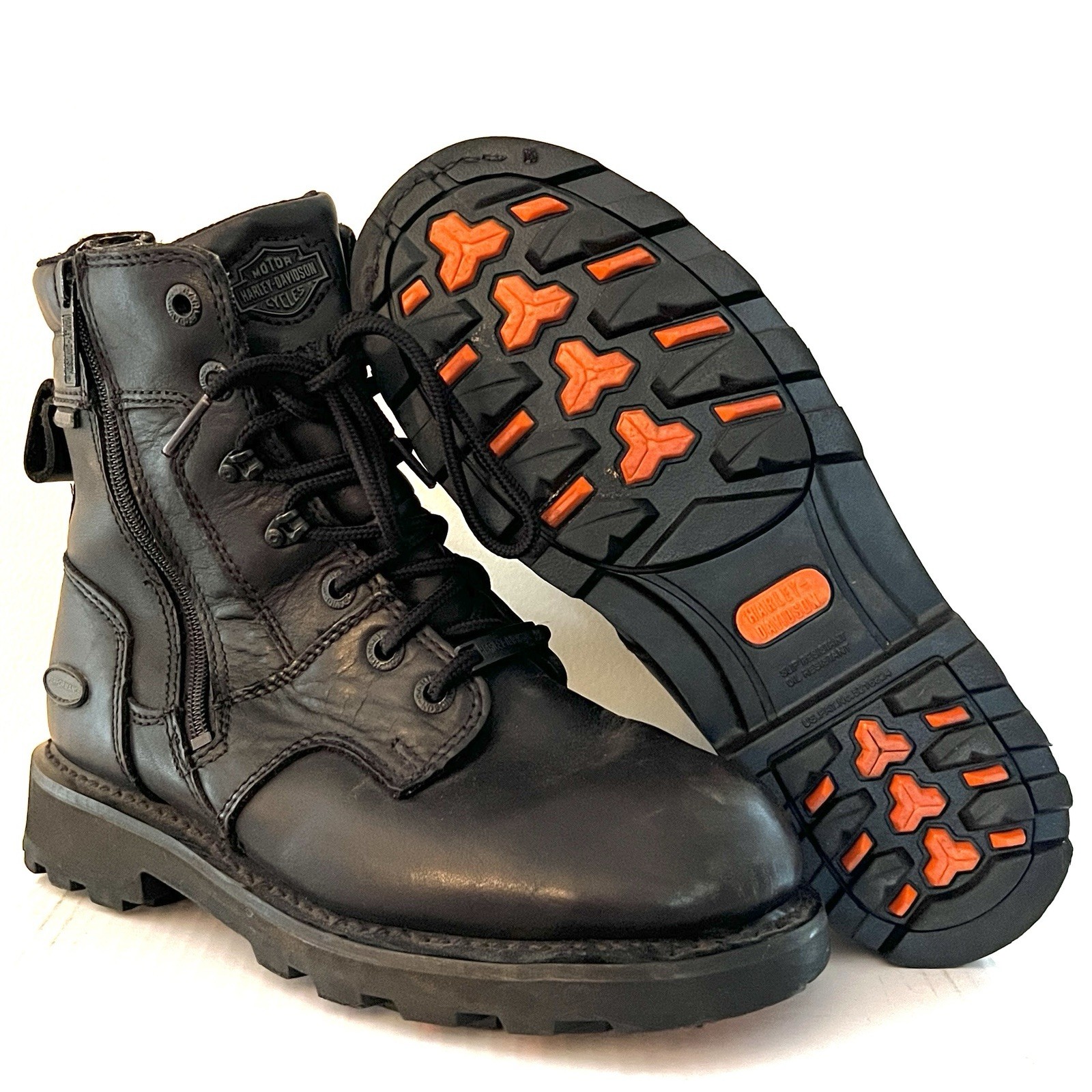 Harley Davidson Jenell Black Leather riding Boots D87031 Waterproof Women’s 8.5