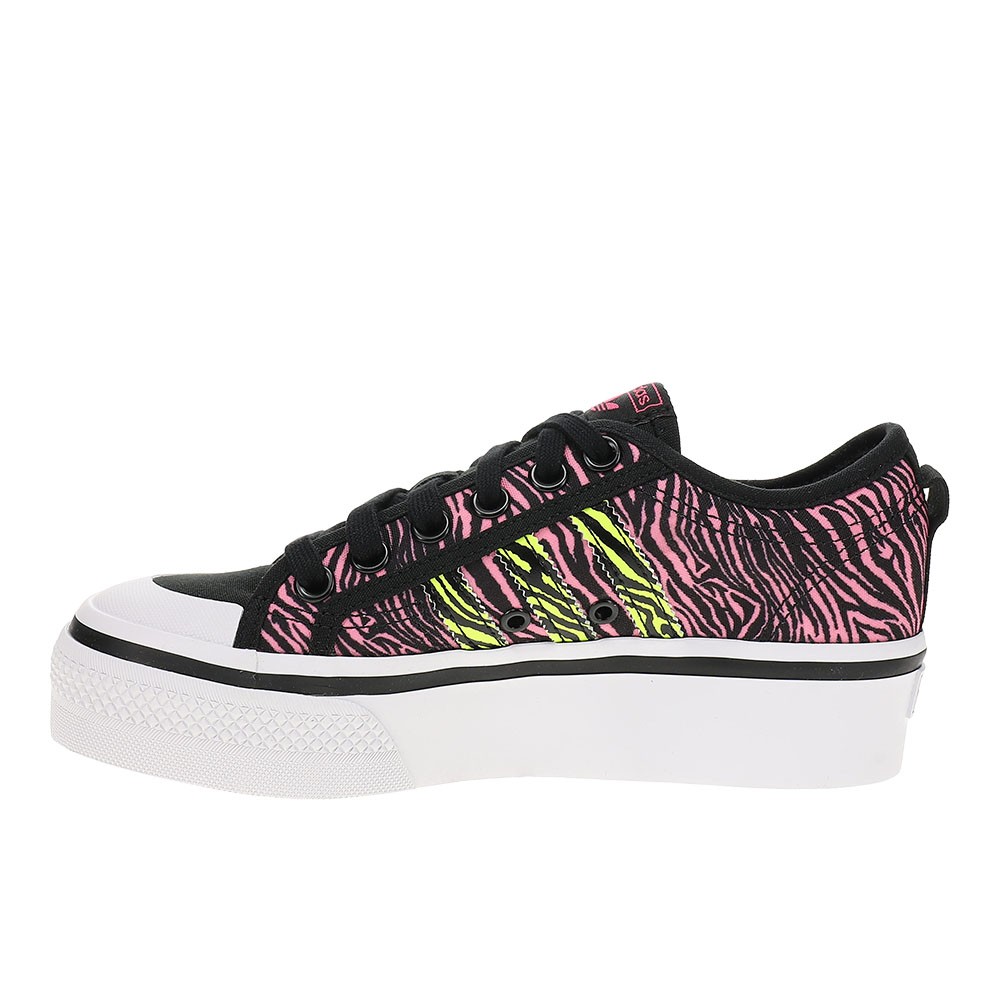 adidas Nizza Zebra Print Platform Womens Size 5.5 M Sneakers Casual Shoes IE962