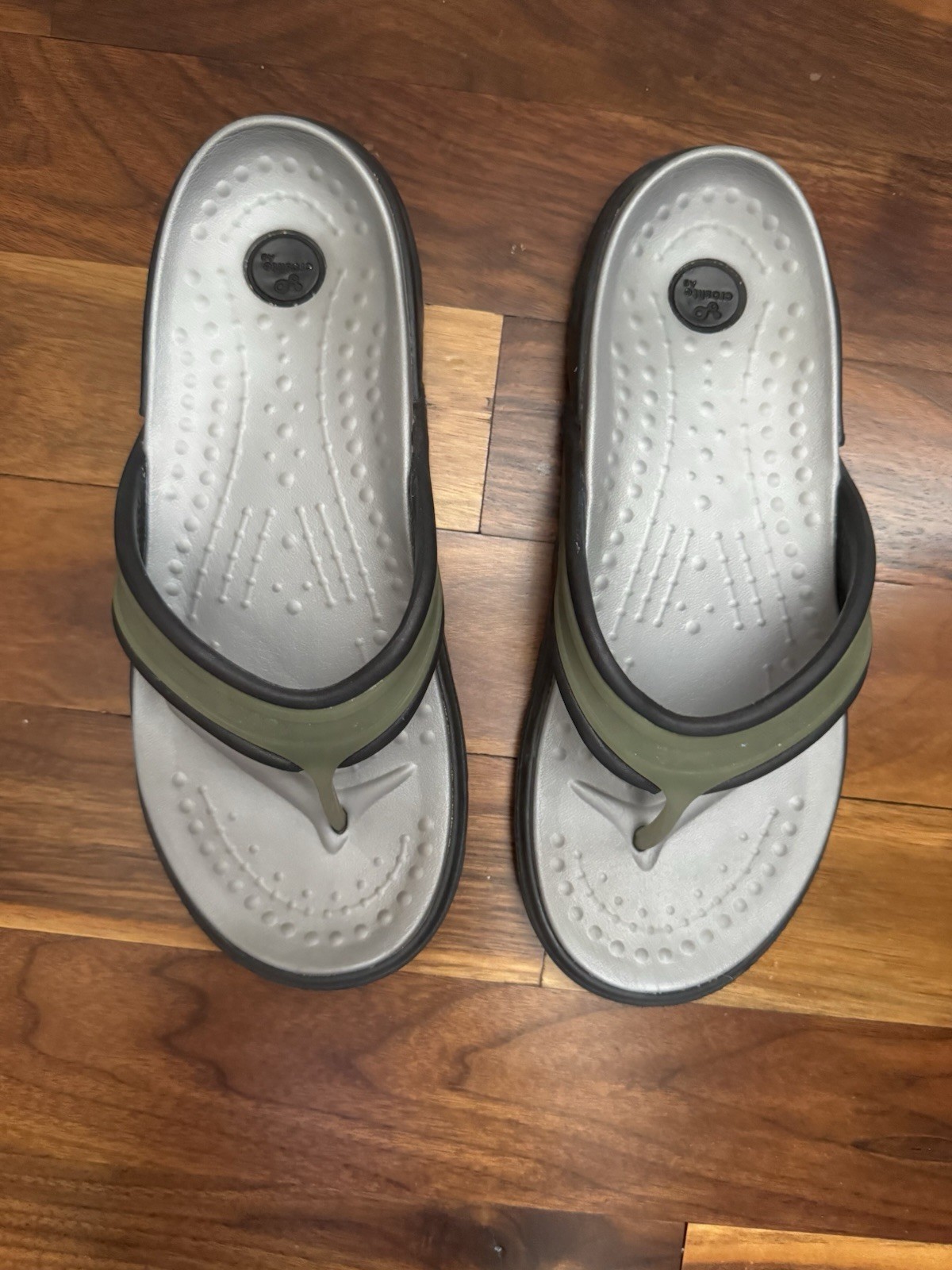 Crocs Croslite A9 Flip Flops Sandals Thong Unisex SZ M7 W9 Green Gray Navy Blue