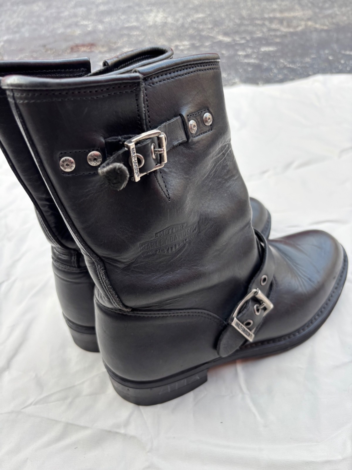 ⭐️ WOMEN’S HARLEY DAVIDSON 88409 BIKER MOTORCYCLE BOOTS SHOES 7.5 ⭐️