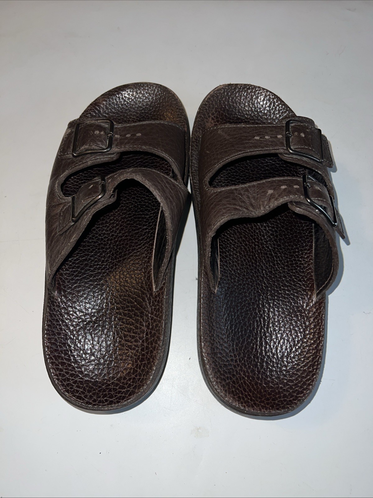 Walk the Walk by Ana-Tech Brown Leather Buckle Sandals Women’s 39 sz 8