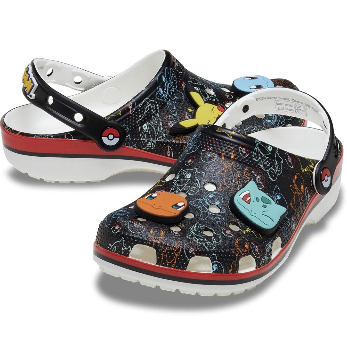 Crocs x Pokemon «Pokemon Starters» Classic Clog 211343-90H Women’s Size 6 NWB