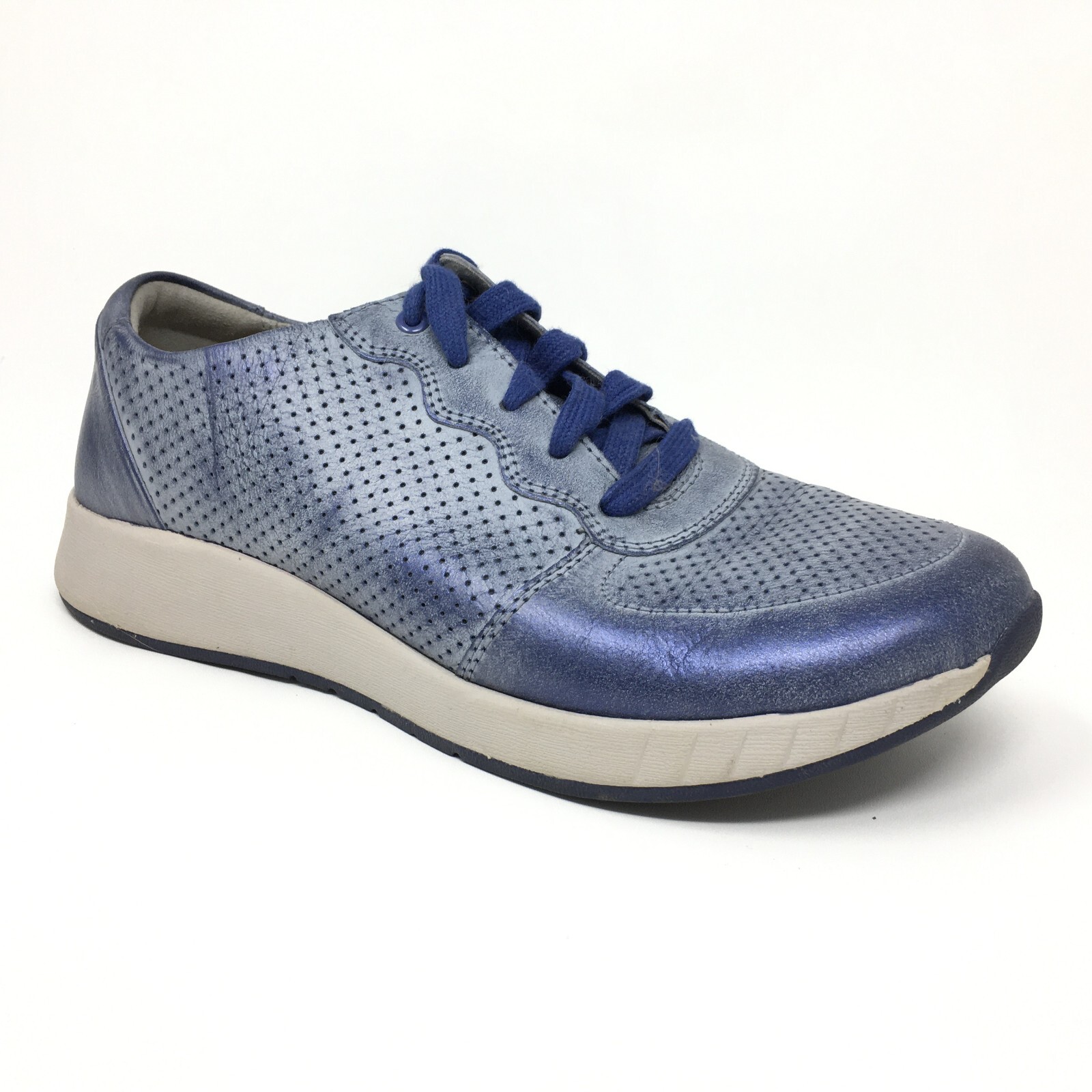 Dansko Christina Walking Shoes Sneakers Womens Size 6.5-7 US Blue Leather