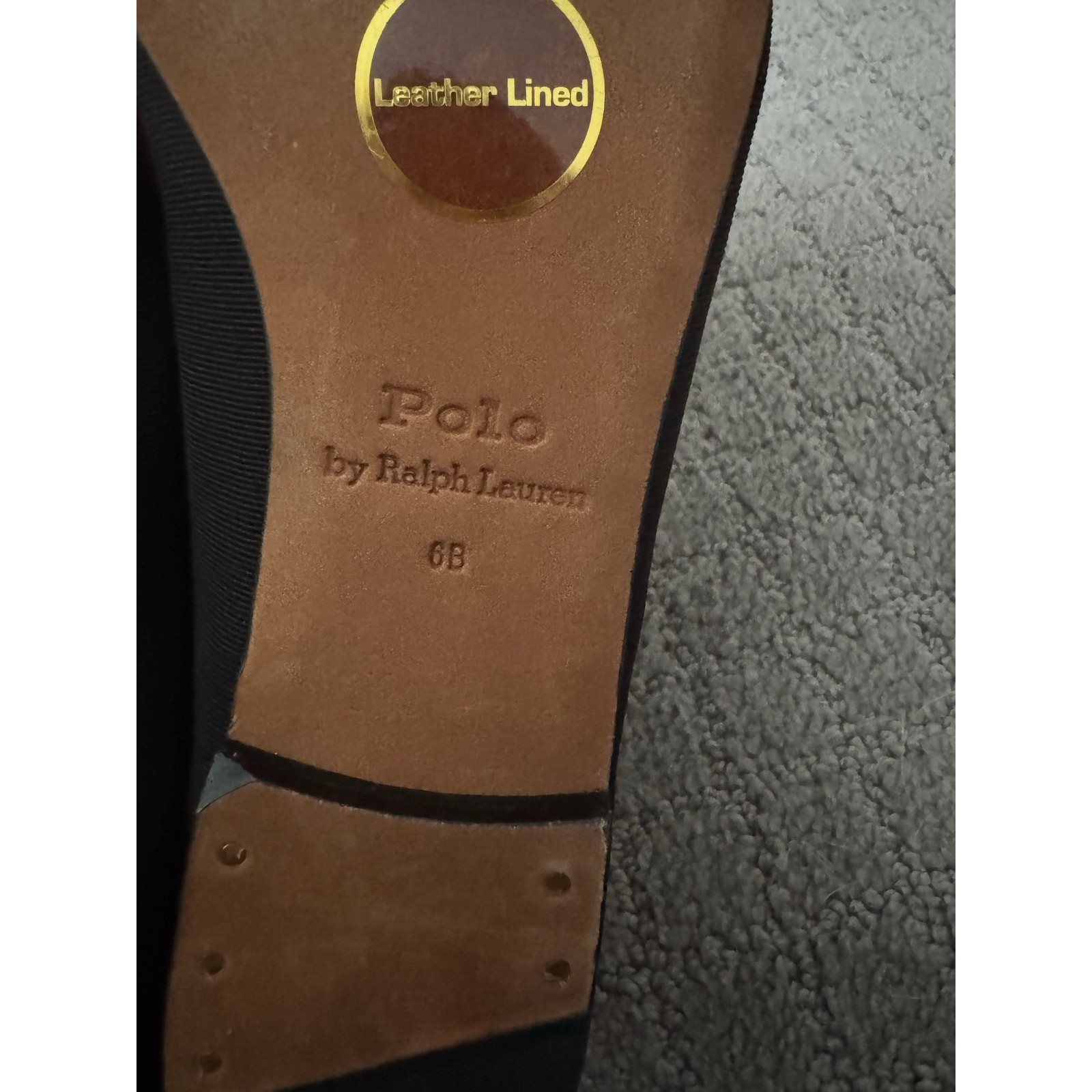 NWOB Ralph Lauren Velvet-Bow Grosgrain Loafer in Black SZ 6