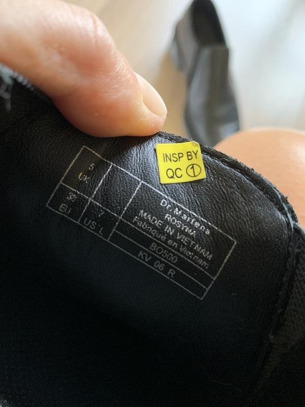 Women Dr Martens Boots Black Leather 38.5 #3KT2