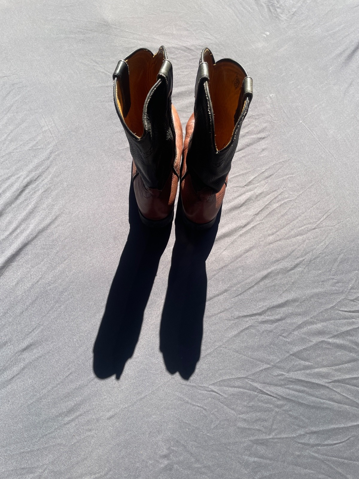 WOMENS SIZE 7.5 ARIAT A-1 BROWN BLACK COWBOY BOOTS ST151