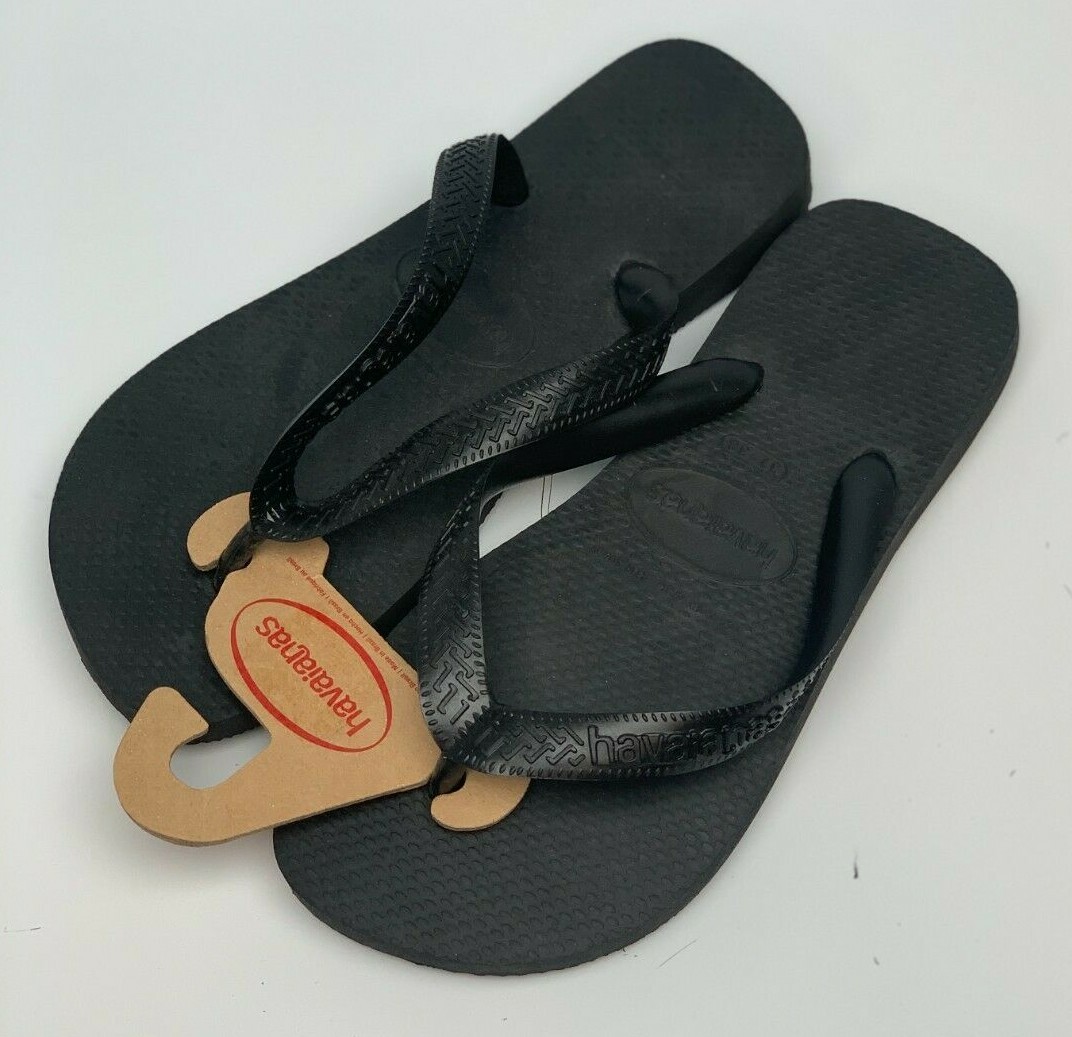 Havaianas Unisex Thong Flip-Flop 4000029 Black Size: 4-8 NEW