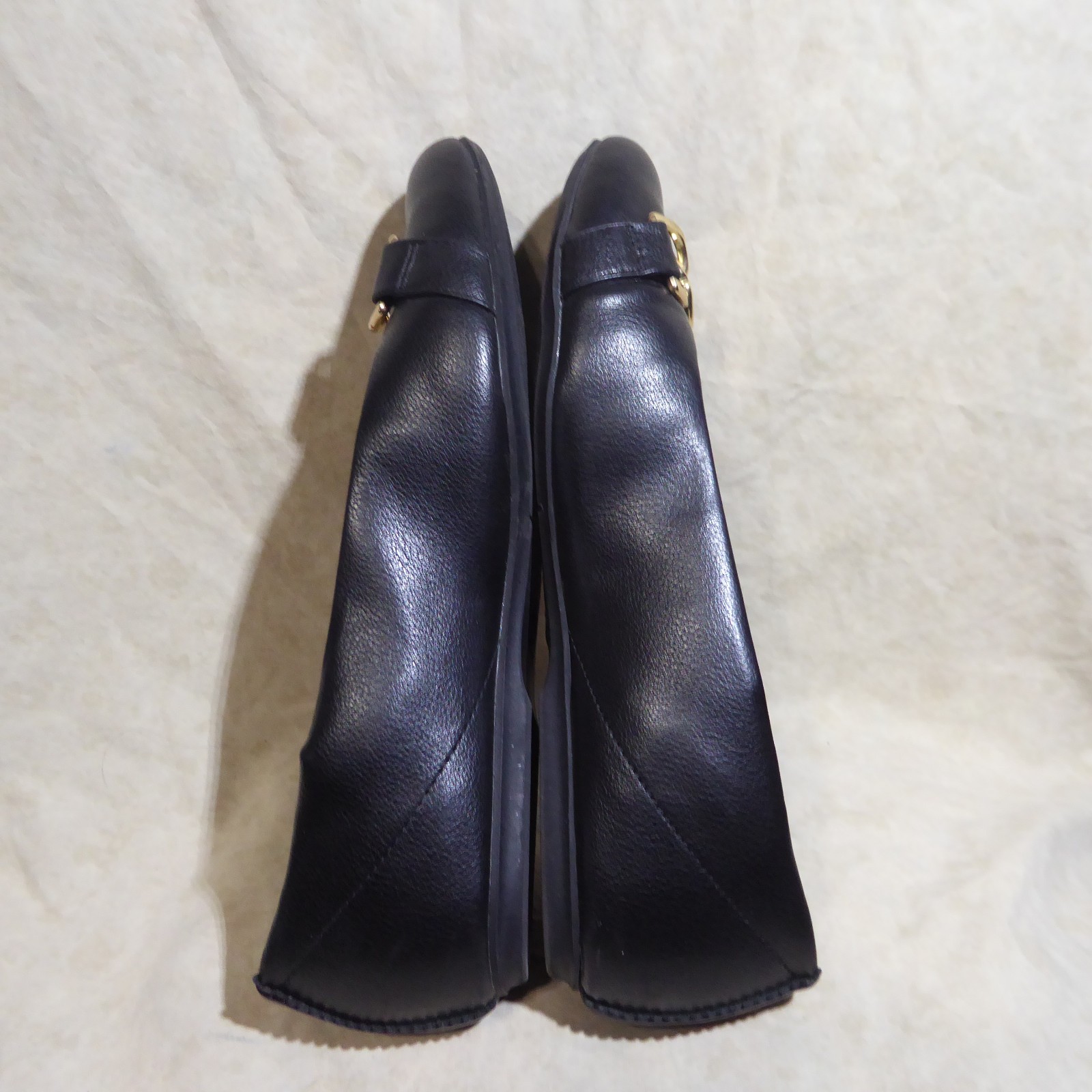 🩰 Dr Scholl’s Comfort Ballet Flats sz 8.5 W Black Leatherette; Chain Link Strap