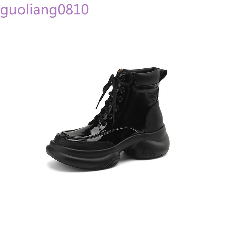Women’s Leather Ankle Boots Round Toe Shoes Block Heel Lace Up Formal Fashion OL