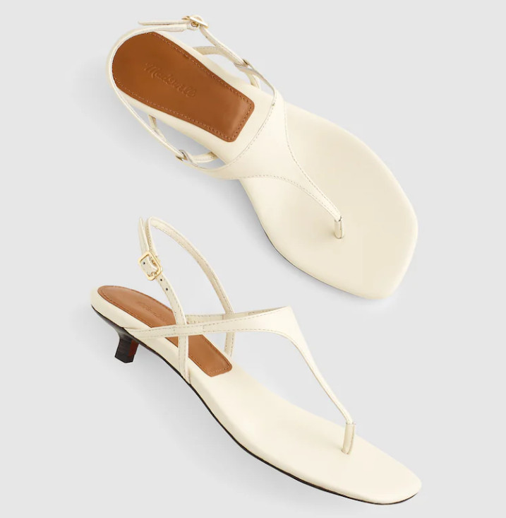 Madewell The Chiara Kitten Heel Slingback Sandal Leather Women’s Shoes