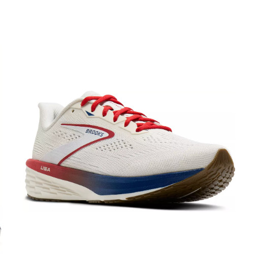 Brooks Women’s Launch 12 Running Shoes – White/Red/Blue