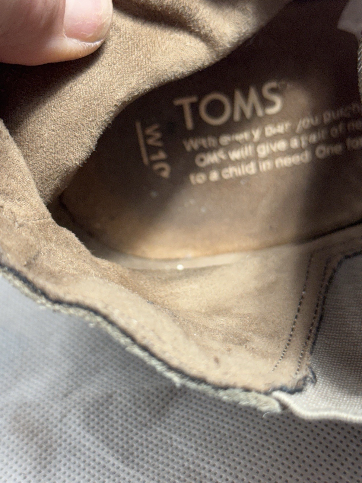 TOMS Majorca peep-toe booties Taupe Perforated Suede Block Heel Size 10W