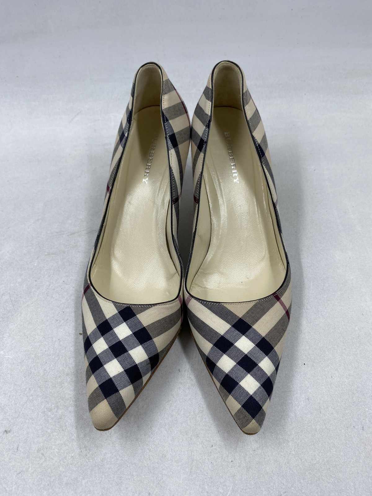 Burberry Check Dame Beige Pumps W 6