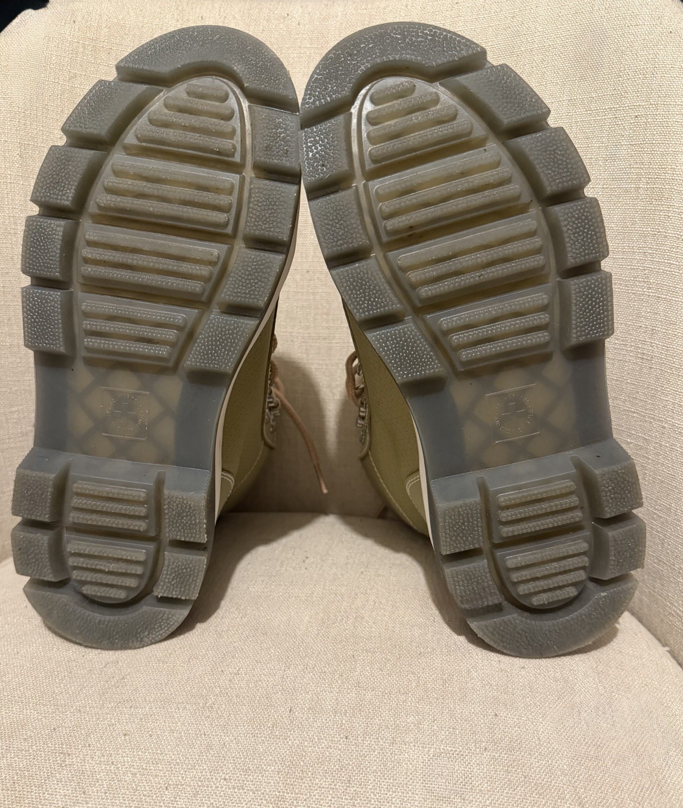 DR. MARTENS WOMEN’S COMBS TIE BOOTS SIZE 8 PALE OLIVE, RECYCLE NYLON, HIKING
