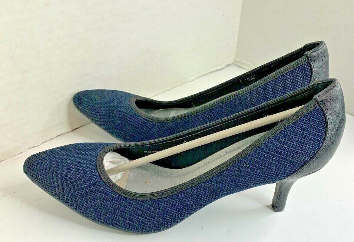 tahari Womens Sz 10 M Navy Blue Tacey Pump Shoes 2.75 in Heel