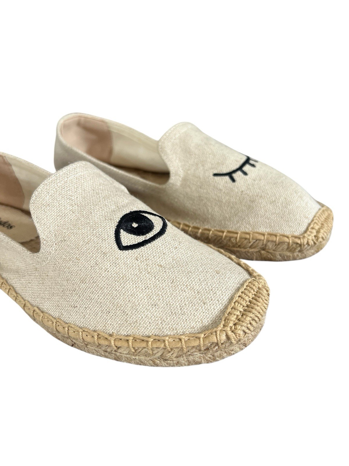 Saludos Wink Espadrilles Women’s 7-7.5-Organic Cotton-Handcrafted-Eco Friendly