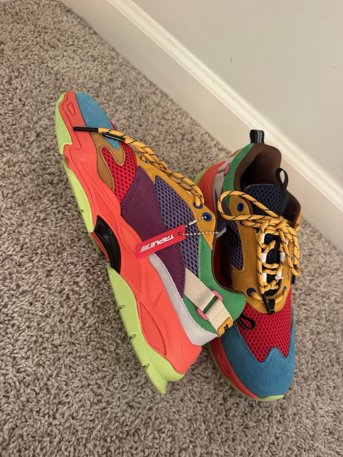 Multicolor Chunky Sneakers “Triple 777” – Street Style